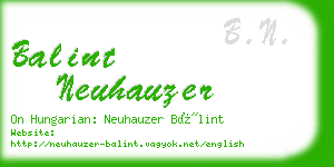 balint neuhauzer business card